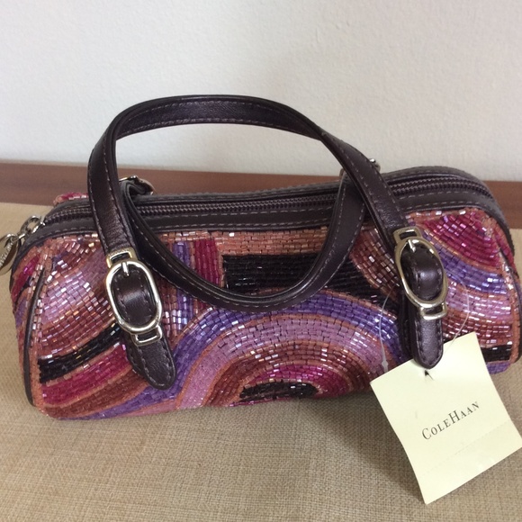 Cole Haan Handbags - NWT Cole Haan Sophia Beaded Mini Roll Bag